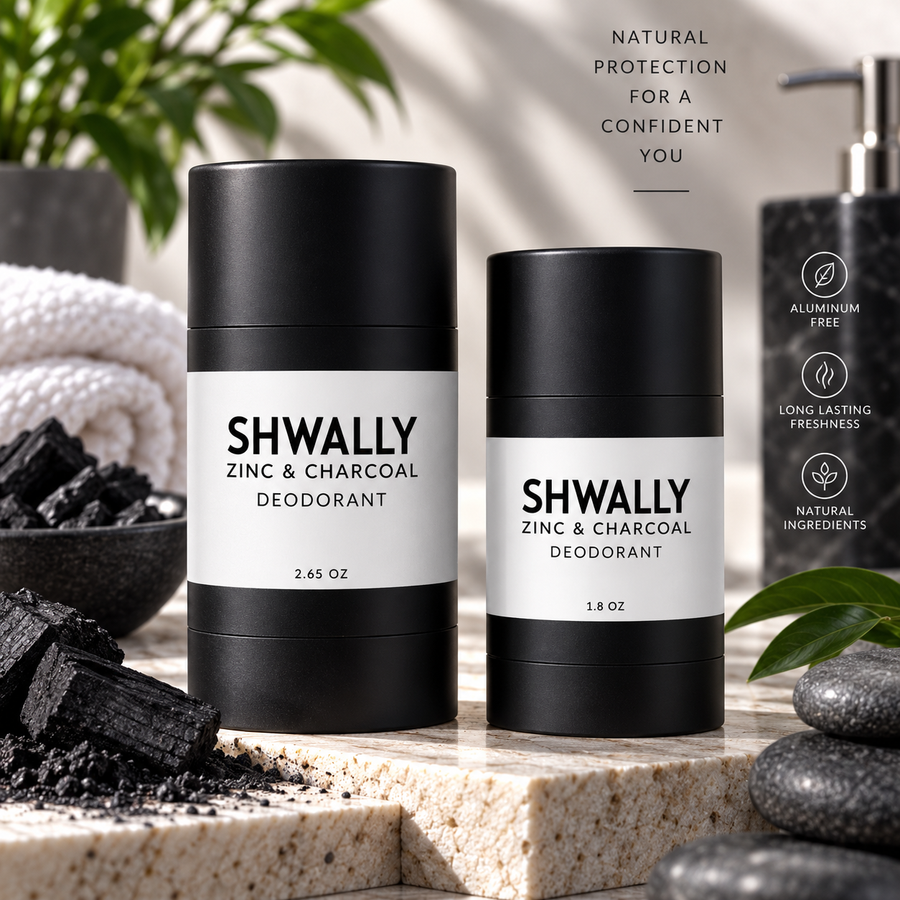 Shwally Zinc & Charcoal Tallow-Based Deodorant