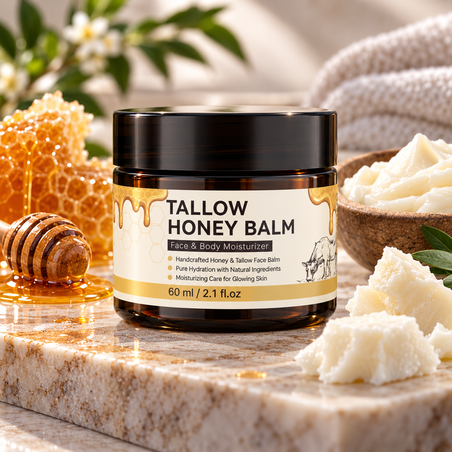 AHHUE Grass-Fed Beef Tallow & Honey Balm